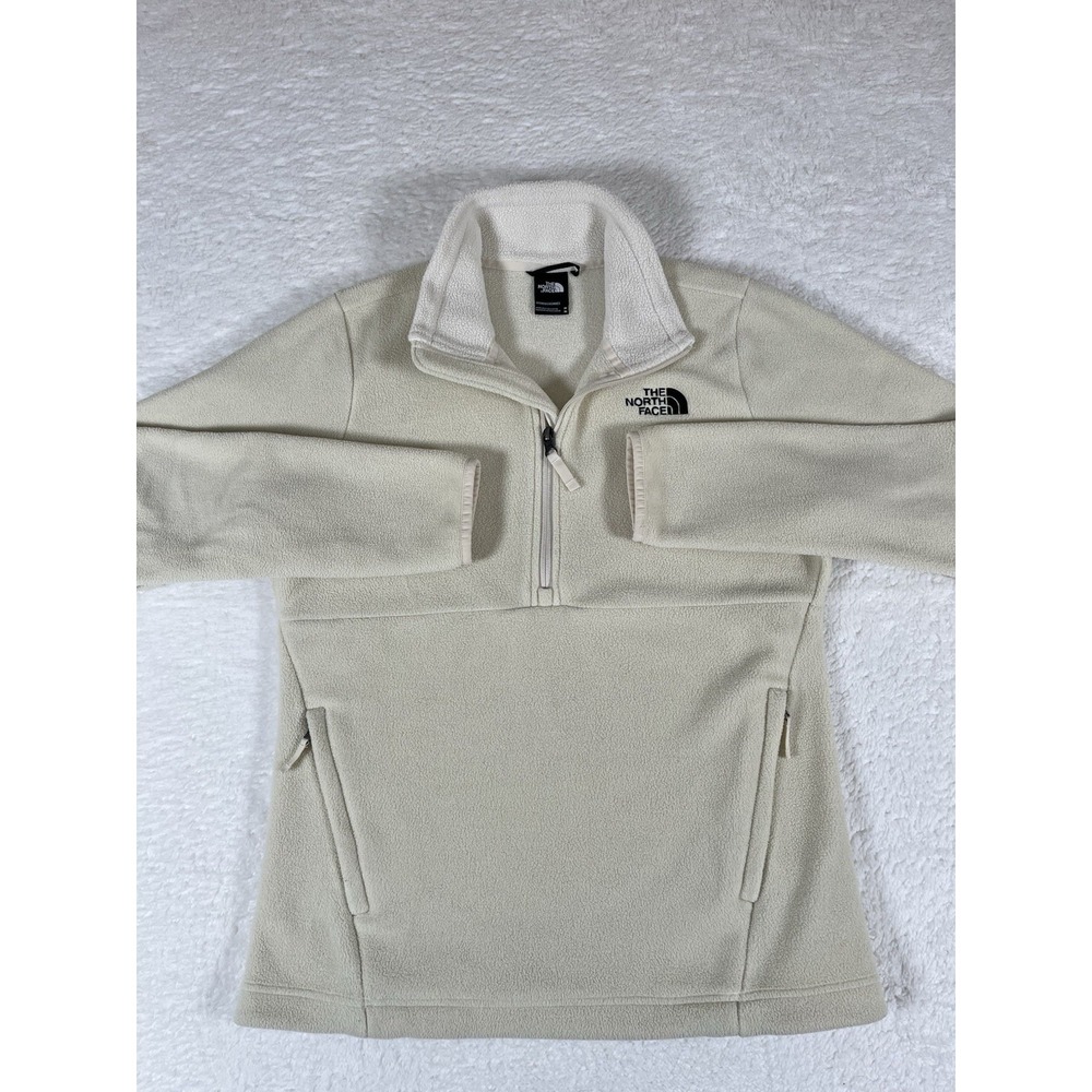 The North Face Ivory Fleece Full Zip Jacket Women's Medium Soft Warm Teddy - Picture 2 of 10